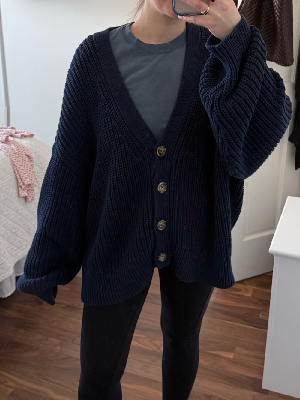 La Ligne Picnic Cardigan Navy XL (Oversized / Baggy)